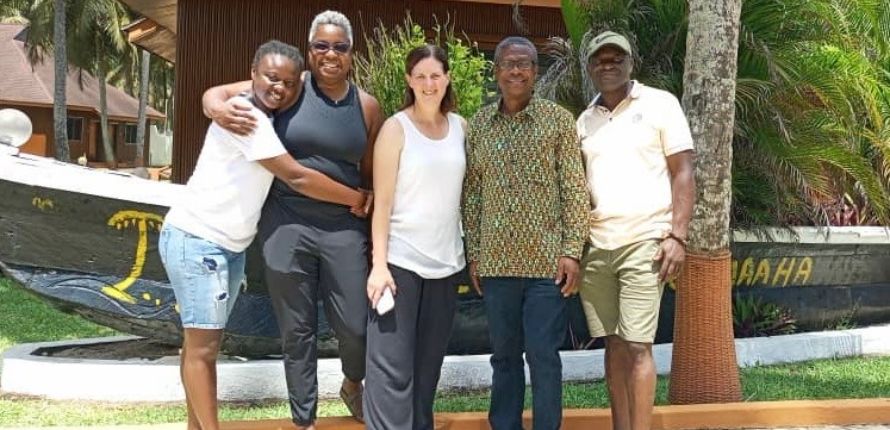 A group of people standing together.